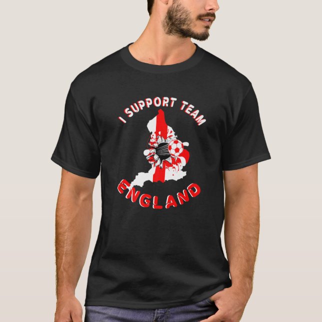Jersey, I Support England Team Sports, Football, F T-Shirt (Front)