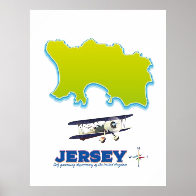 Jersey map. poster (Front)