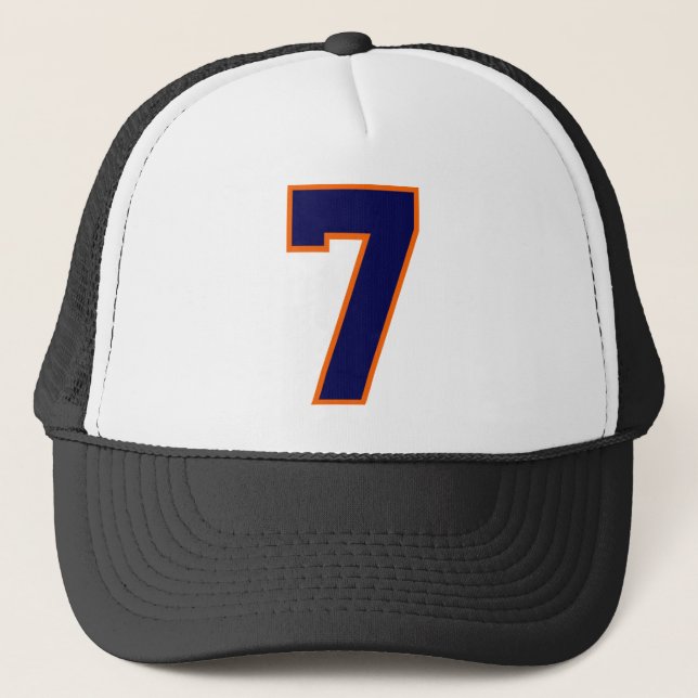 JERSEY NUMBER 7 TRUCKER HAT (Front)