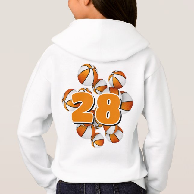 jersey number clustered orange white basketballs (Back)