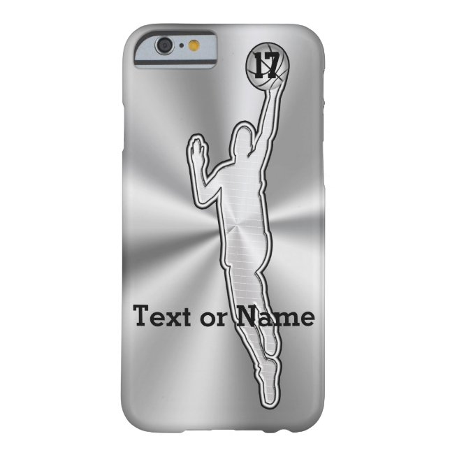 Jersey Number, Your Text iPhone 6 Cases Basketball (Back)