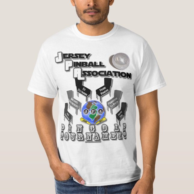 Jersey Pinball Association PinGolf T-Shirt (Front)