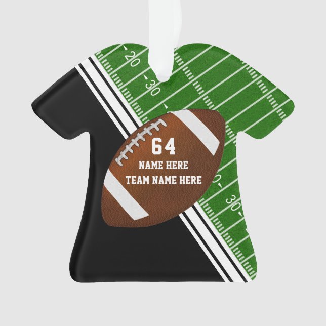 Jersey Shaped Personalised Football Ornaments (Front)