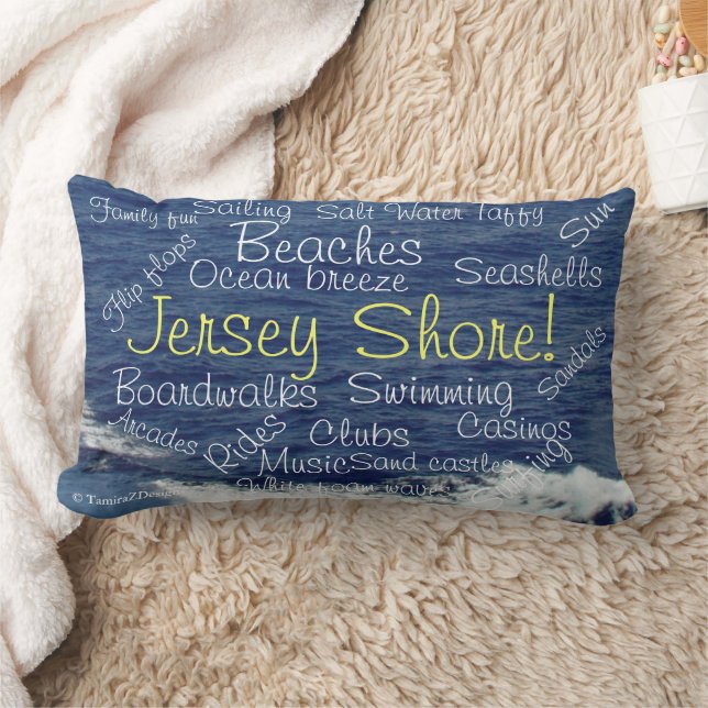 Jersey Shore Beach Waves Tranquillity Pillow (Blanket)
