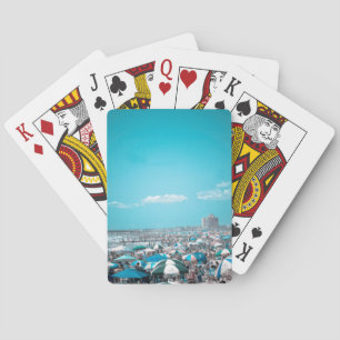 Jersey Shore Coastal Beach Art Playing Cards