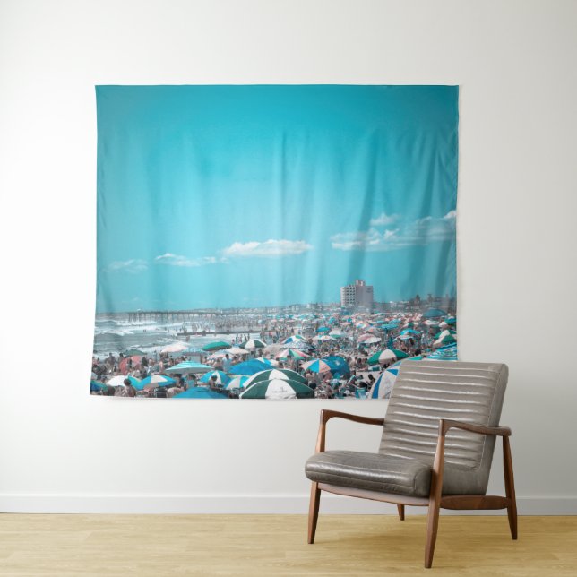 Jersey Shore Coastal Beach Art Tapestry (In Situ (Horizontal))