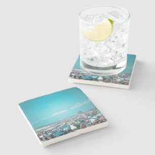 Jersey Shore Coastal Beach Stone Coaster