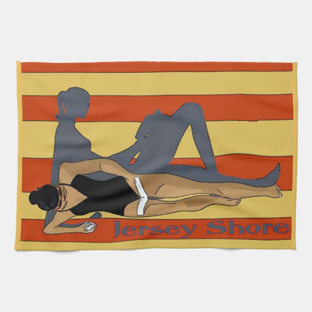 Jersey Shore, Gal on Beach Towel (Horizontal)