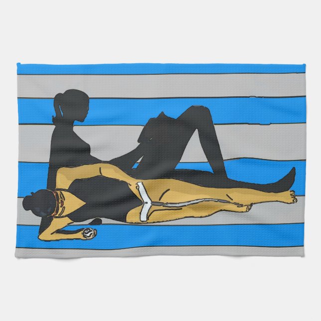 Jersey Shore, Gal on Beach Towel (Horizontal)