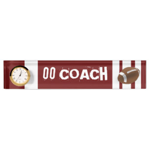Jersey Sports Coach Team Office Number Peace Love Nameplate