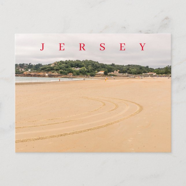 Jersey St Brelade Bay view postcard (Front)