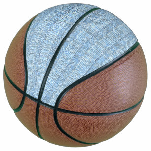Jersey Stripe Knit Pattern in Baby Blue Basketball
