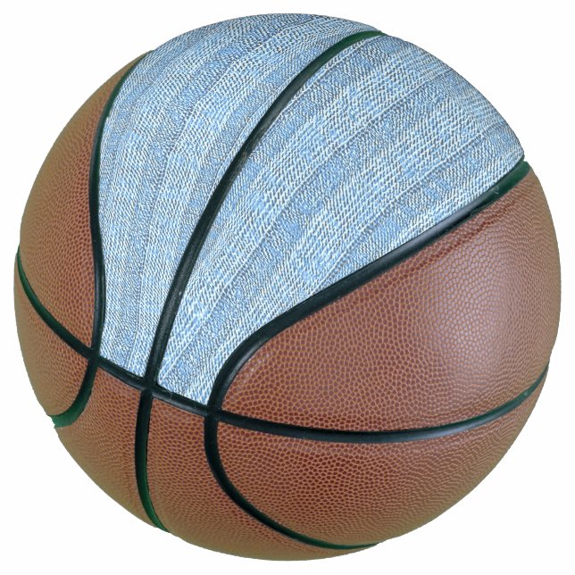 Jersey Stripe Knit Pattern in Baby Blue  Basketball (Angled)