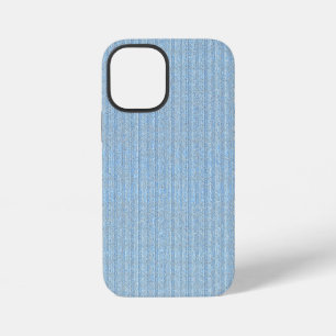 Jersey Stripe Knit Pattern in Baby Blue iPhone 12 Mini Case