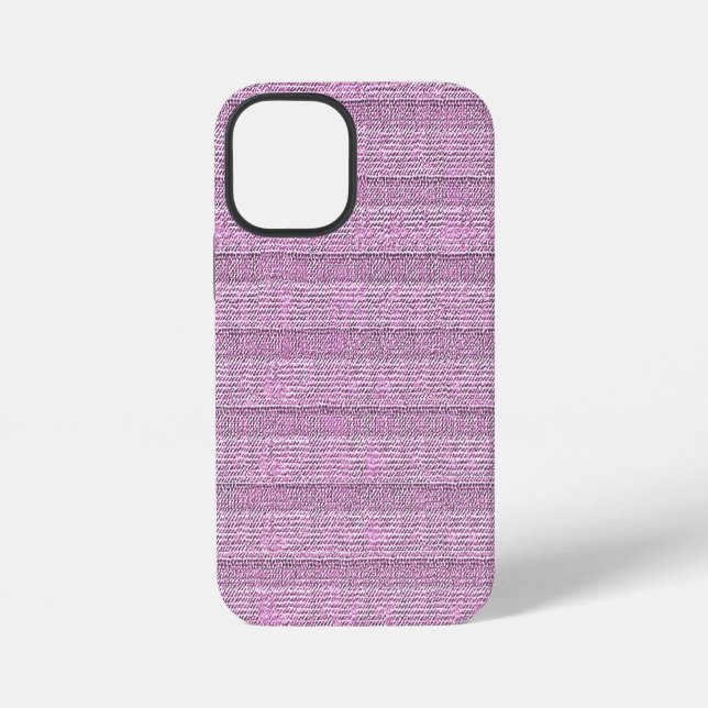 Jersey Stripe Knit Pattern in Powder Pink iPhone Case (Back)