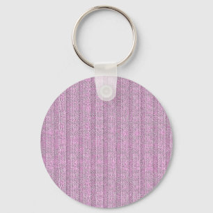 Jersey Stripe Knit Pattern in Powder Pink Key Ring