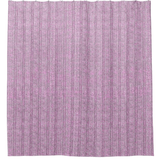Jersey Stripe Knit Pattern in Powder Pink Shower Curtain (Front)