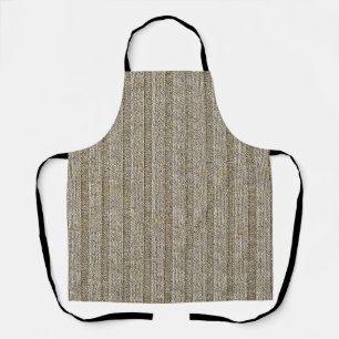 Jersey Stripe Knit Pattern in Soft Beige Apron