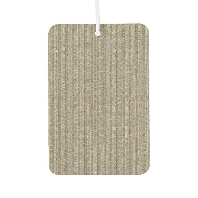 Jersey Stripe Knit Pattern in Soft Beige Car Air Freshener (Front)