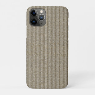 Jersey Stripe Knit Pattern in Soft Beige iPhone 11 Pro Case