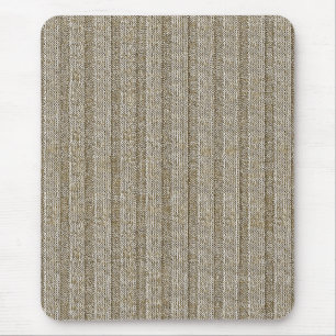 Jersey Stripe Knit Pattern in Soft Beige Mouse Mat