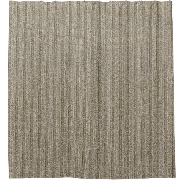 Jersey Stripe Knit Pattern in Soft Beige Shower Curtain (Front)
