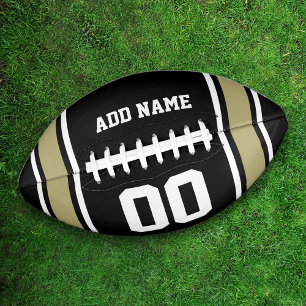 Jersey Stripes Black Gold Personalised American Football