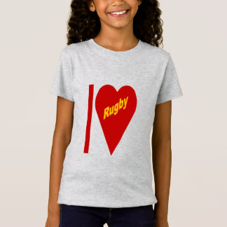 Jersey T-shirt for girls I LOVE RUGBY