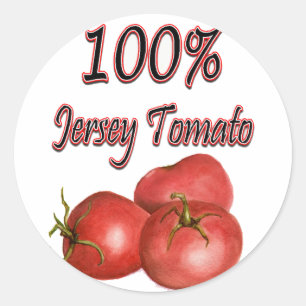 Jersey Tomatoes 100% Classic Round Sticker