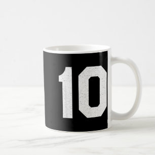 Jersey uniform number #10 10th birthday coffee mug