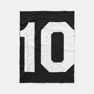 Jersey uniform number #10 10th birthday  fleece blanket