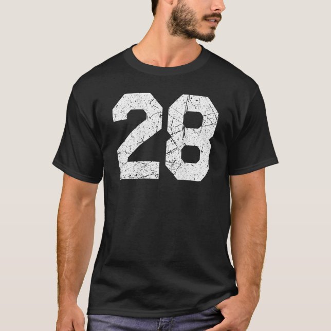 Jersey Uniform Number 28 T-Shirt (Front)