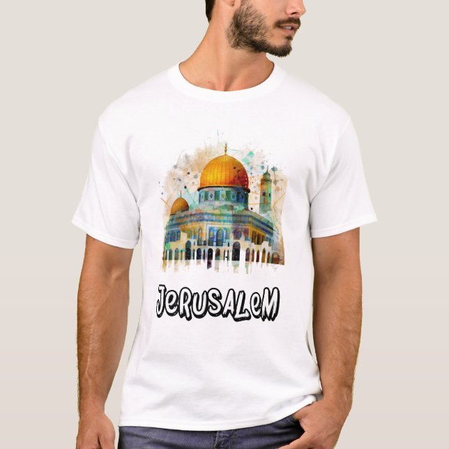 Jerusalem Al Quds Peace Justice and Freedom T-Shirt (Front)