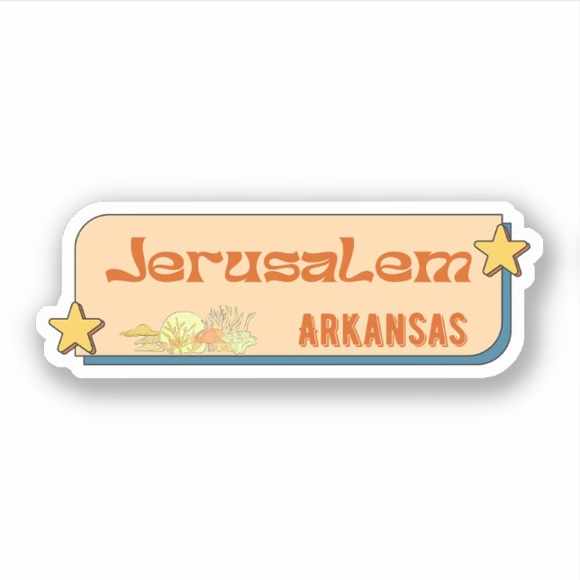 Jerusalem, Arkansas  Sticker (Front)