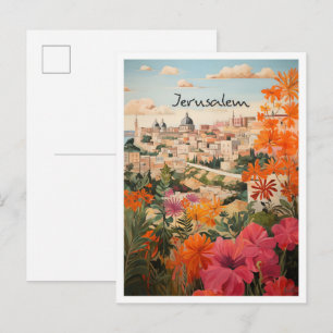 Jerusalem Art Travel Postcard
