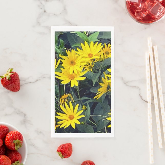 Jerusalem Artichoke Flower Paper Napkin (Insitu)