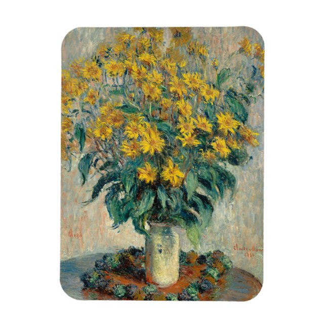 Jerusalem Artichoke Flowers, 1880 (oil on canvas) Magnet (Vertical)