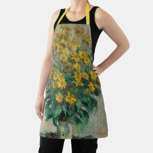 Jerusalem Artichoke Flowers by Claude Monet Apron