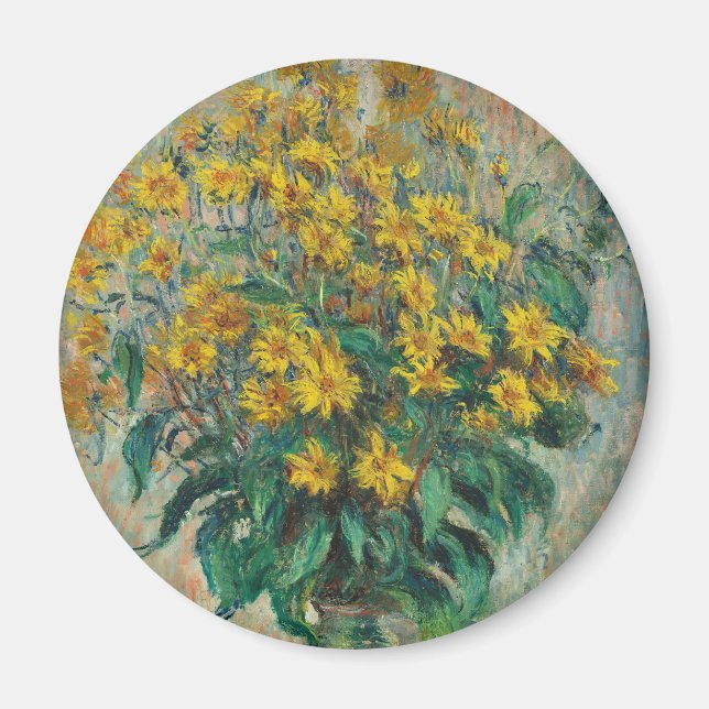 Jerusalem Artichoke Flowers by Claude Monet Magnet (Front)