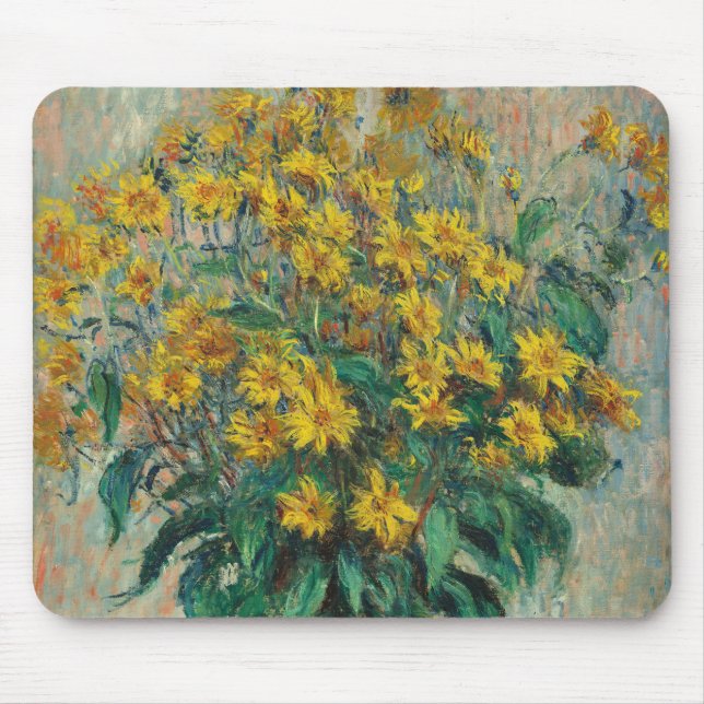 Jerusalem Artichoke Flowers by Claude Monet Mouse Mat (Front)