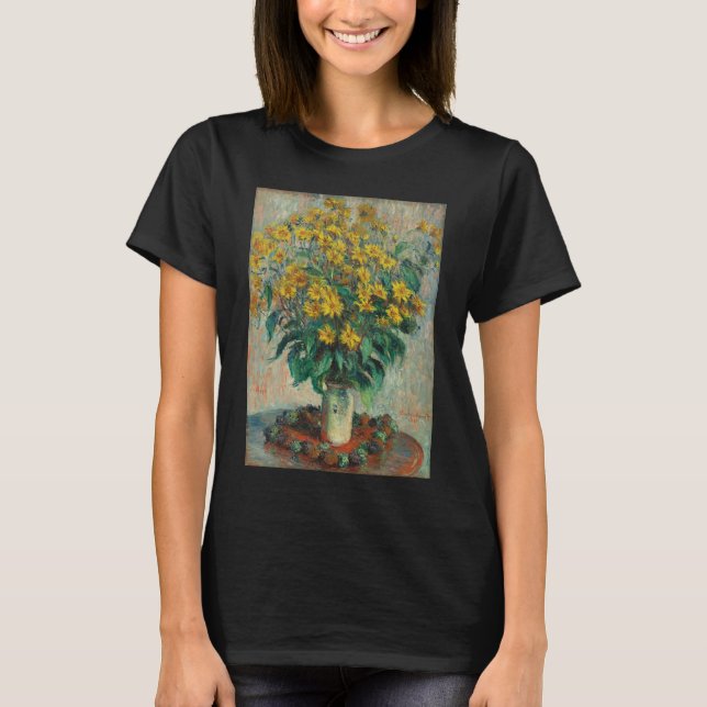 Jerusalem Artichoke Flowers by Claude Monet T-Shirt (Front)