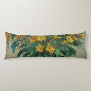 Jerusalem Artichoke Flowers - Claude Monet Body Cushion