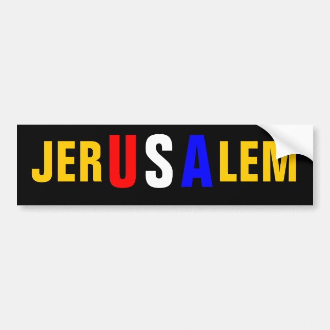 JERUSALEM BUMPER STICKER (Front)
