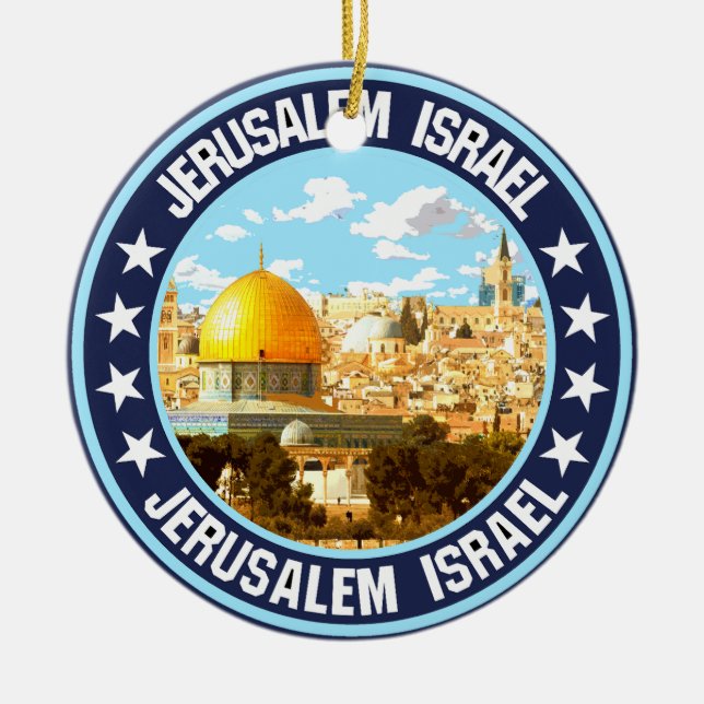 Jerusalem                                          ceramic tree decoration (Front)