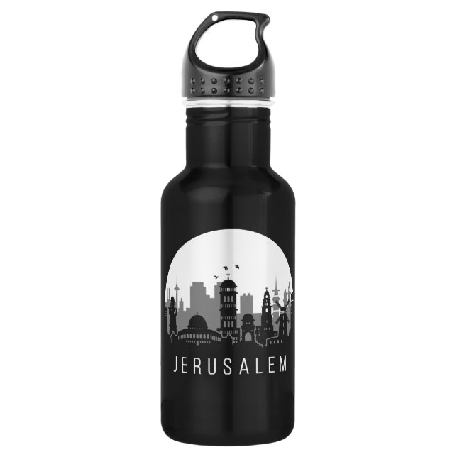 Jerusalem City Skyline 532 Ml Water Bottle (Front)