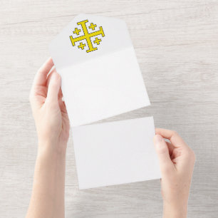 Jerusalem Cross Five‑Fold Cross of Christ All In One Invitation