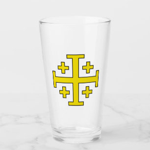 Jerusalem Cross Five‑Fold Cross of Christ Glass