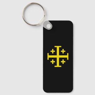 Jerusalem Cross Five‑Fold Cross of Christ Key Ring