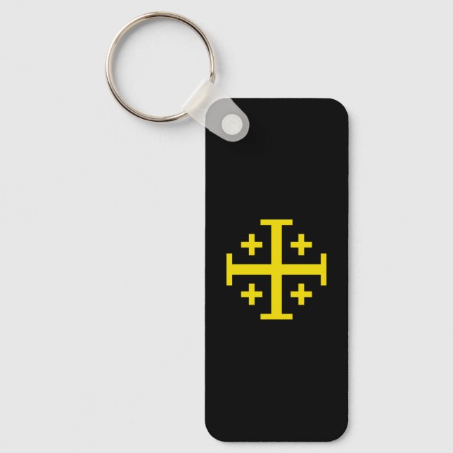 Jerusalem Cross Five‑Fold Cross of Christ Key Ring (Front)