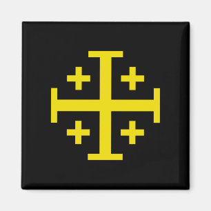 Jerusalem Cross Five‑Fold Cross of Christ Magnet